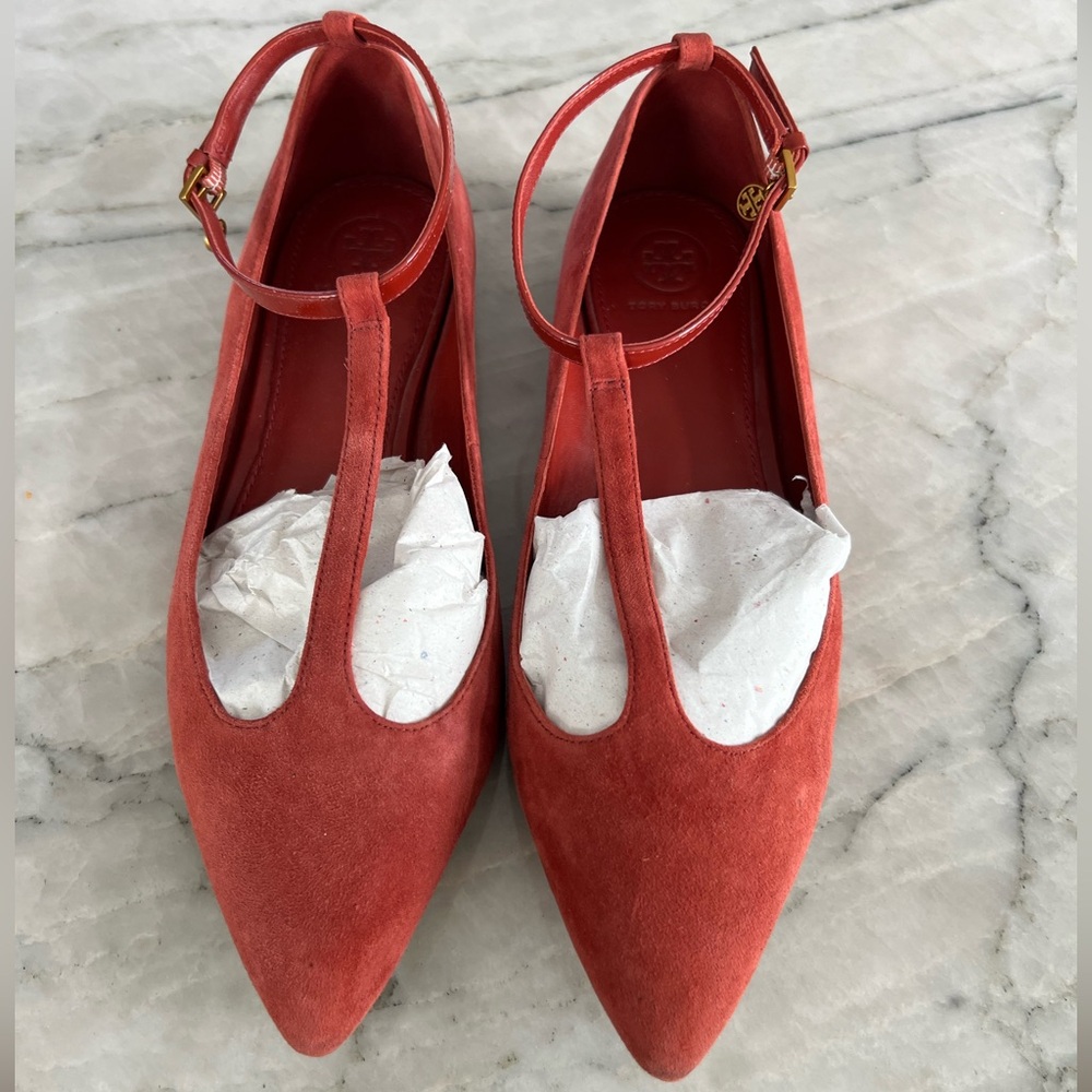 Tory Burch Aston T-Strap Flats- 8.5